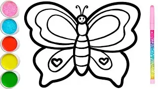 How to draw an apple, a house, a set of cosmetics, a butterfly