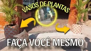 COMO FAZER VASO DE PLANTA USANDO TIJOLINHO Simples Barati E RESITENTE