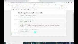 How to Import/Read Data Files in Python || Reading/Importing data files from URL in Python || Part H