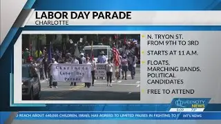 Labor Day parade marching through Uptown