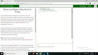 freecodecamp-React and Redux Map State to Props-solution