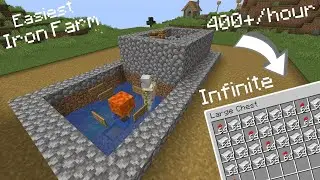 Minecraft 1.21+ EASIEST IRON Farm Tutorial - 400+ Per Hour