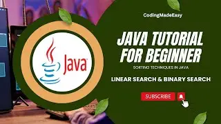 Sorting in Java for Beginners | Linear Search | Binary Search | Merge Sort | Java Tutorial Beginners