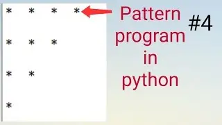 Star patter program in python, print reverse triangle in python, interview questions
