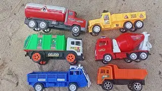 Menemukan Mainan Lori Sampah.Lori Tanah.Lori Tanker.Lori Police.Lori Baja.Lori Simen