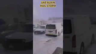 UAE ALAIN HAIL STORM #hailstorm #icefall #heavyrain #uae #Alain