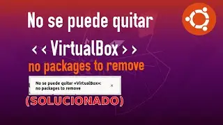 No se puede quitar VirtualBox. no packages to remove