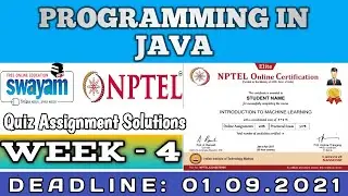 NPTEL Programming in Java Week 4 || Assignment 4 Nptel || NPTEL JAVA Solution || July 2021