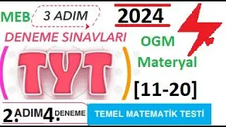 3 Adım Deneme Sınavları | TYT | 2. Adım 4. Deneme | Matematik | Temel Matematik Testi | MEB | 2024