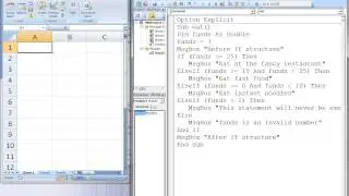 Excel VBA Topic 6.4 - If-Then-ElseIf Structures
