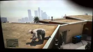 how to get on the roof of Franklin house in GTA V