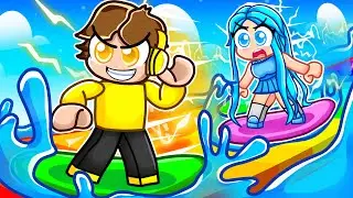 Surfing 5,236,681 MPH In Roblox Surf Race!