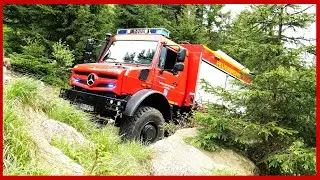 Waldbrand: UNIMOG U5023 TLF3000 offroad und Vorstellung mit FFW Lohberg