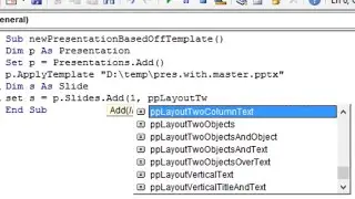 PowerPoint VBA: new presentation from template