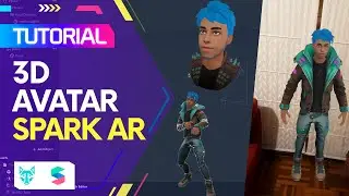 Spark AR - Create your own 3d avatar instagram filter (EN Captions)