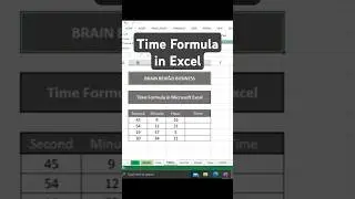 Time function in excel | Excel Time Formula | Combine Second Minute & Hour