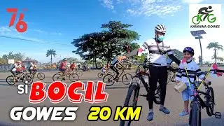semangat si Bocil gowes 20 km tanpa Berhenti
