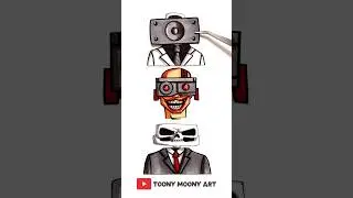Skibidi puzzle #toonymoonyart #skibiditoilet #cameraman #speakerman