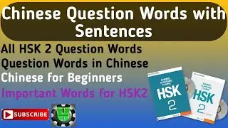 Chinese Question Words with Sentences || HSK 2 Vocabulary and Sentences || Important Words for HSK2