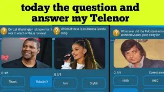 today the question and answer my Telenor app