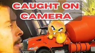 HE FLIPPED OUT! Angry Concrete Truck Driver GOES OFF!