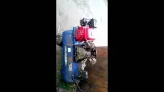 Напыление ппу, первый опыт с мотокомпрессором.