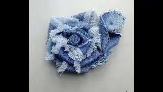 Тканевый цветок. Переделка джинсов. DIY. Мастер класс