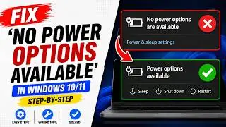 Fix ‘No Power Options Available’ in Windows 10/11 – Step by Step