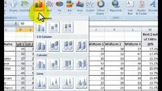 Creating a chart in Excel: Video 1 - the (very) basics