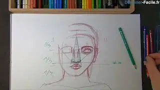 Comment dessiner facilement un visage de face - Tutoriel pour débutants