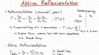 Aktiver Reflexionsfaktor | Hochfrequenztechnik