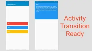 Activity Transition Animation Ready