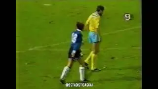 MARADONA y BOCHINI en la Selección Argentina vs Grasshopper (SWI) - Amistoso 1986