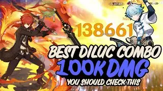 Diluc 100k Damage Build ? Best Elemental Team Diluc Chongyun Combo | Genshin Impact guide