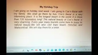 Paragraph My Holiday Trip/ My Holiday paragraph