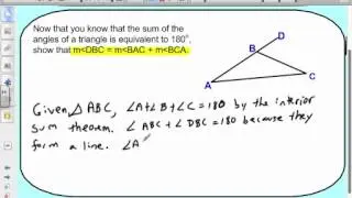 Exterior Angle Theorem of Triangles