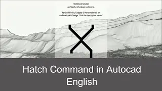 Autocad (eng)- Hatch Command (How to do hatch in Autocad in English)