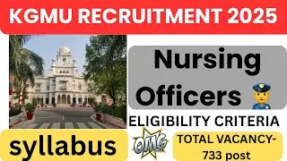 KGMU released Nursing officers recuritment 2025 #nurse #nursingstudent