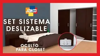 SET SISTEMA DESLIZABLE OCULTO PARA CLOSET
