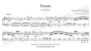 Mozart : Sonata K 283/189h (1/3 : Allegro) -- Urtext
