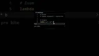 Lambda functions in python 