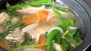 Sinabawang piniritong isda at dahon ng kamote masarap na ulam sa tanghalian|| @quemoni5050
