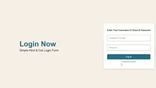 Simple HTML & CSS Login Form Design | Part 2 |
