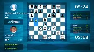 Chess Game Analysis: Arwan13 - Mahmoud Elmaghraby : 1-0 (By ChessFriends.com)