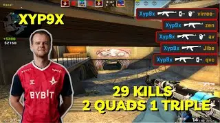 xyp9x Faceit POV w/ dev1ce Overpass - 29 KILLS - 2 QUADS AND 1 TRIPLE! xyp9x POV!