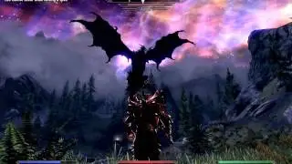SPOILERS!!! The Elder Scrolls V: skyrim game play, Killing the last boss ALDUIN!