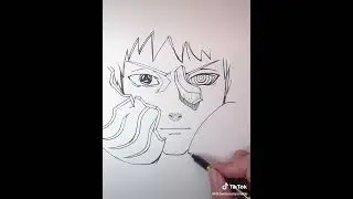 Drawing ❤️💛💚#obito #naruto #animedrawing #drawinganime #Short