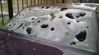 Сильный град