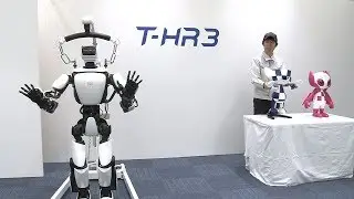 T-HR3 and Tokyo 2020 Mascot Robot synchronous operation (example)