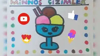 Minnoş Dondurma Çizimi🍦🍧🍨